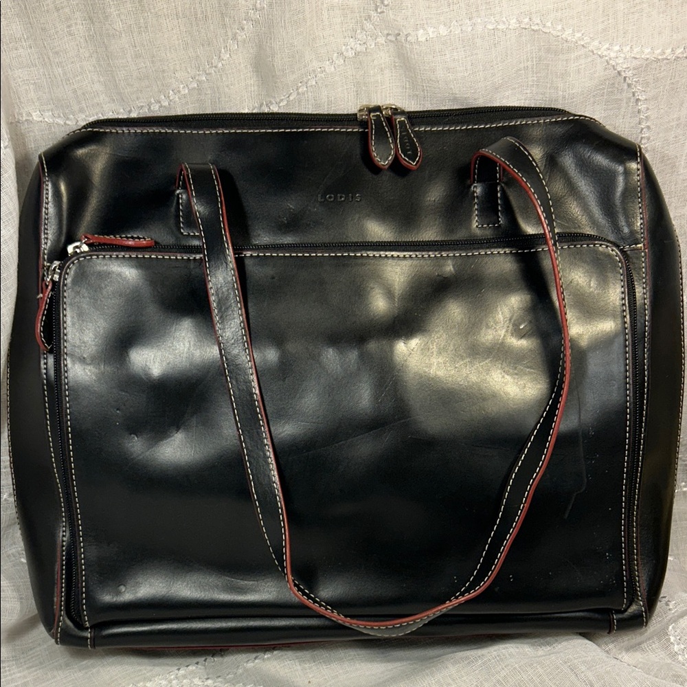 Lodis leather office computer file bag elegant classic